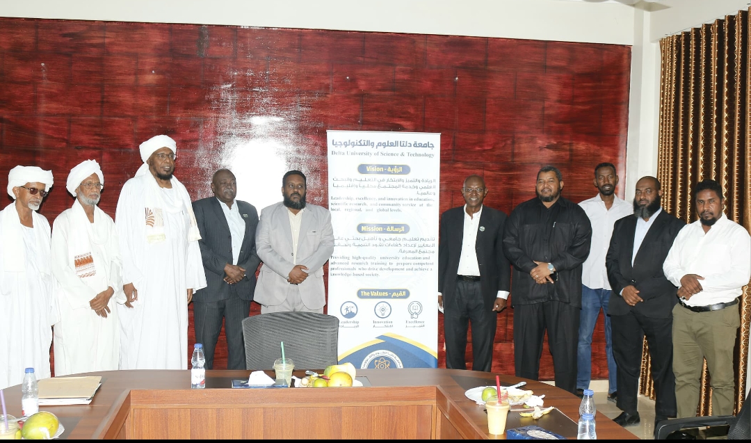 جامعة دلتا العلوم والتكنولوجيا تستقبل لجنة نداء إعمار جامعة كردفان وتؤكد دعمها لجهود إعادة البناء
